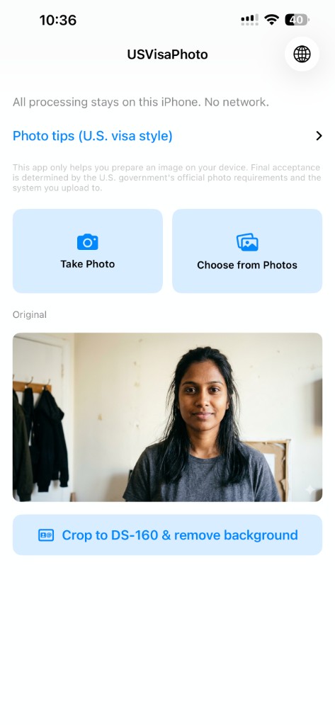 Pick a photo screen preview