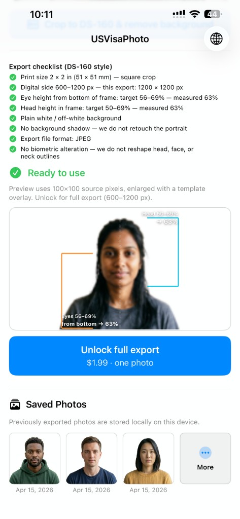 App checklist preview